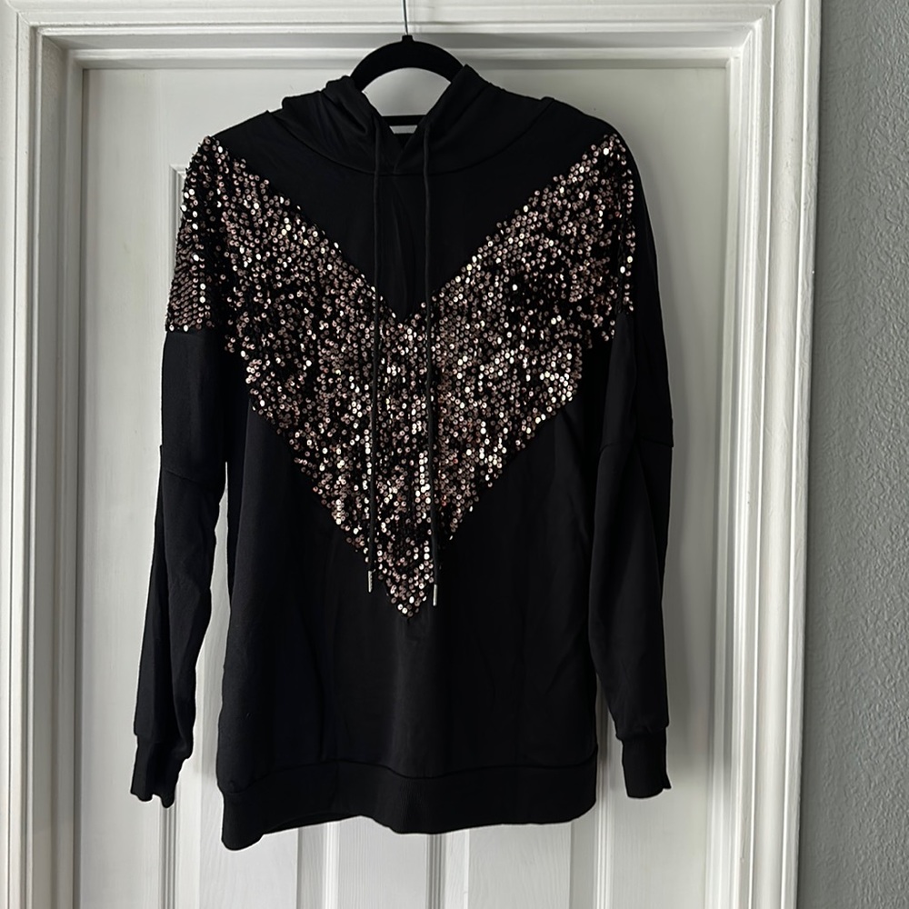 Women’s sequined hoodie